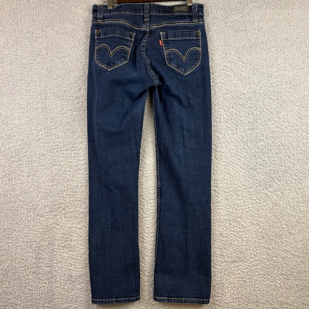 Levis Jeans Womens 8M 29x30 529 Curvy Bootcut Dark Blue Denim Stretch Casual
